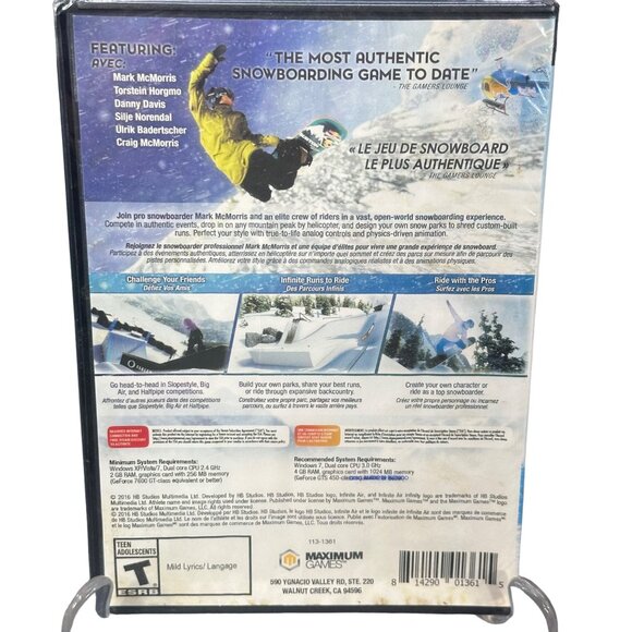 Mark McMorris Infinite Air PC DVD-ROM Snowboarding Game New In Package - Picture 2 of 8